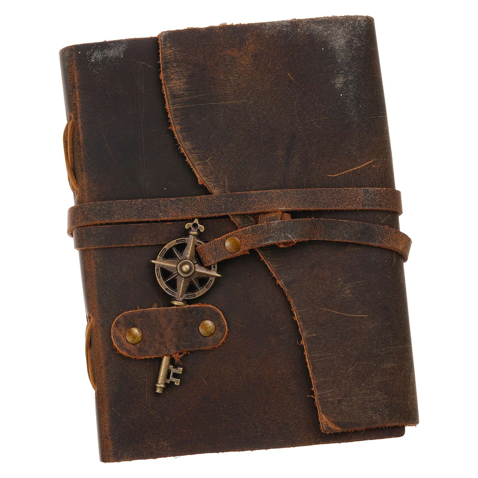 Vintage Handmade Genuine Leather Diary Journal | Premium Antique String Closure | 200 Handmade Unruled Pages DIARY-05 - Image 4