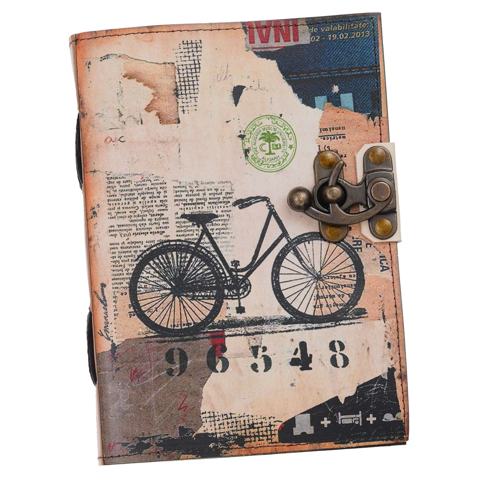 Vintage Handmade Genuine Leather Diary Journal | Premium Antique String Closure | 200 Handmade Unruled Pages DIARY-58 - Image 5