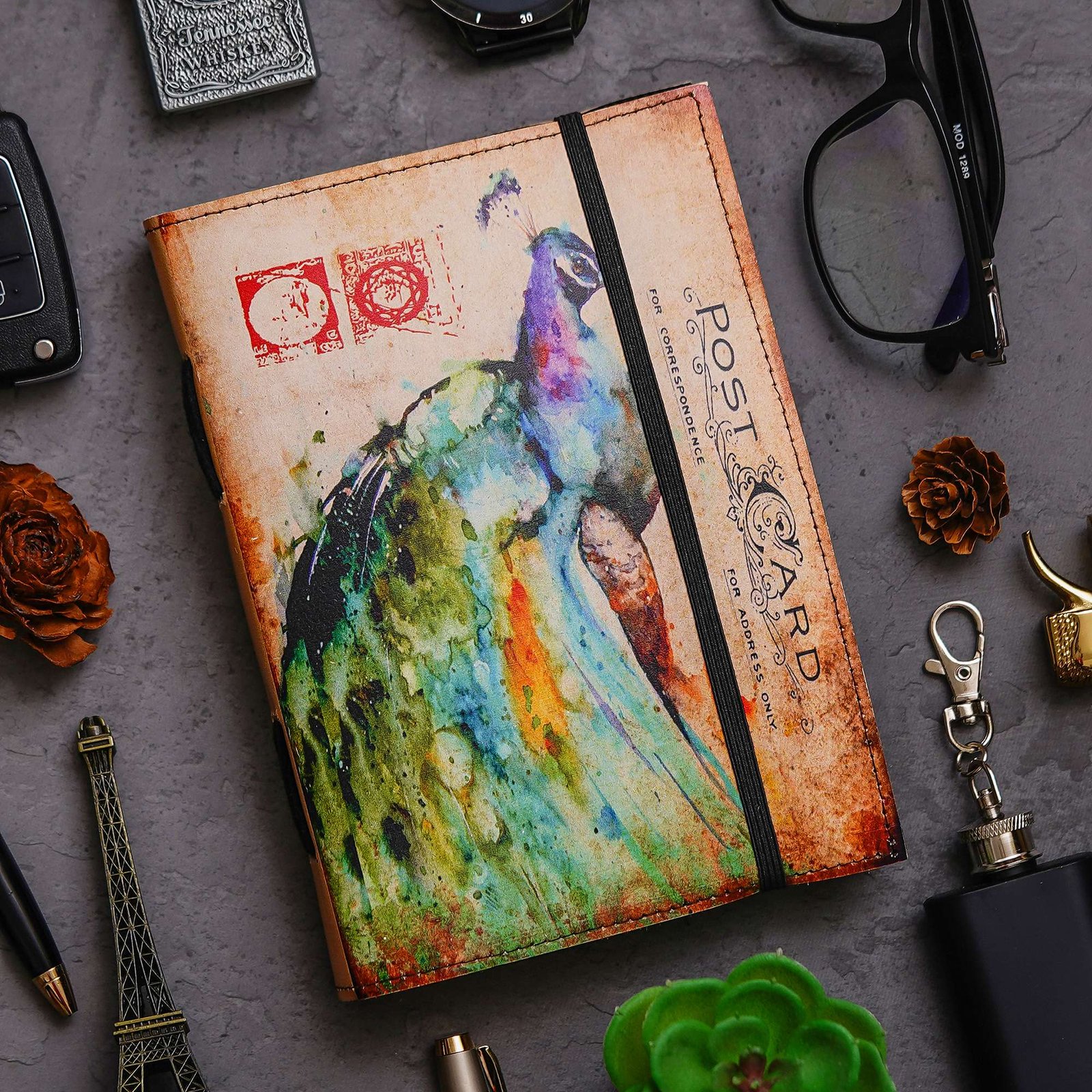 Vintage Handmade Genuine Leather Diary Journal | Premium Antique String Closure | 200 Handmade Unruled Pages DIARY-19