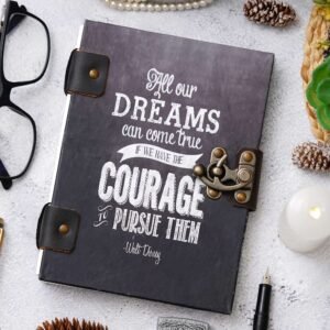 Handmade Printed Cardboard Journal Diary with Buckle Lock | 200 Pages Notepad For Men and Women DIARY-17
