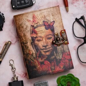 Vintage Handmade Genuine Leather Diary Journal | Premium Antique String Closure | 200 Handmade Unruled Pages DIARY-46