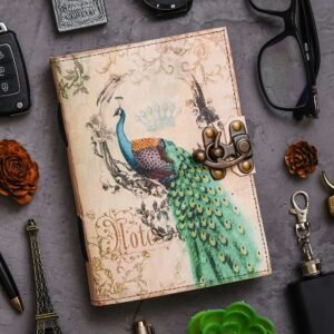 Vintage Handmade Genuine Leather Diary Journal | Premium Antique String Closure | 200 Handmade Unruled Pages DIARY-47