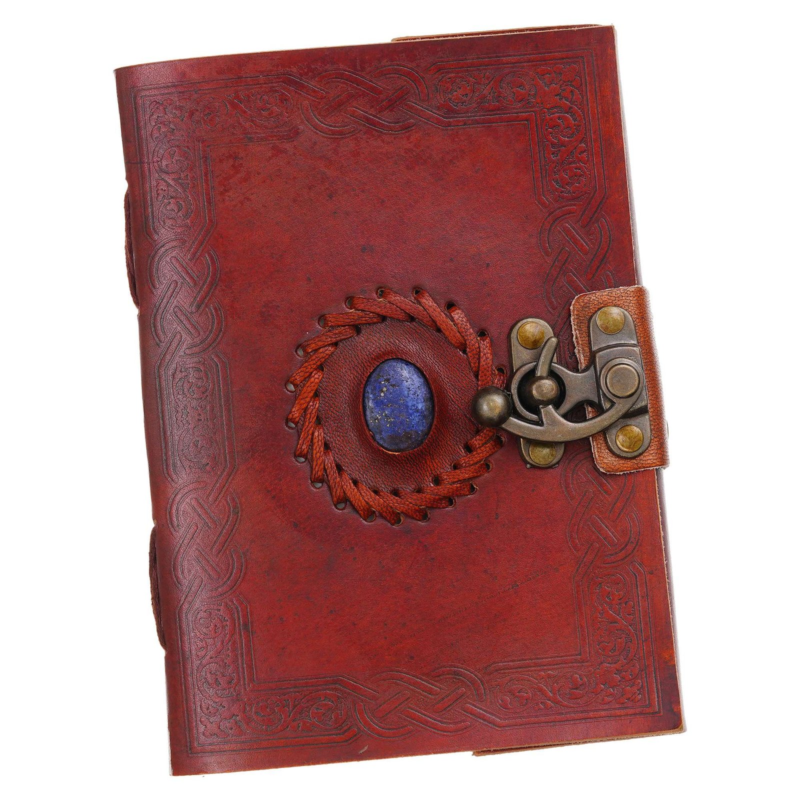 Vintage Handmade Genuine Leather Diary Journal | Premium Antique String Closure | 200 Handmade Unruled Pages DIARY-25 - Image 4