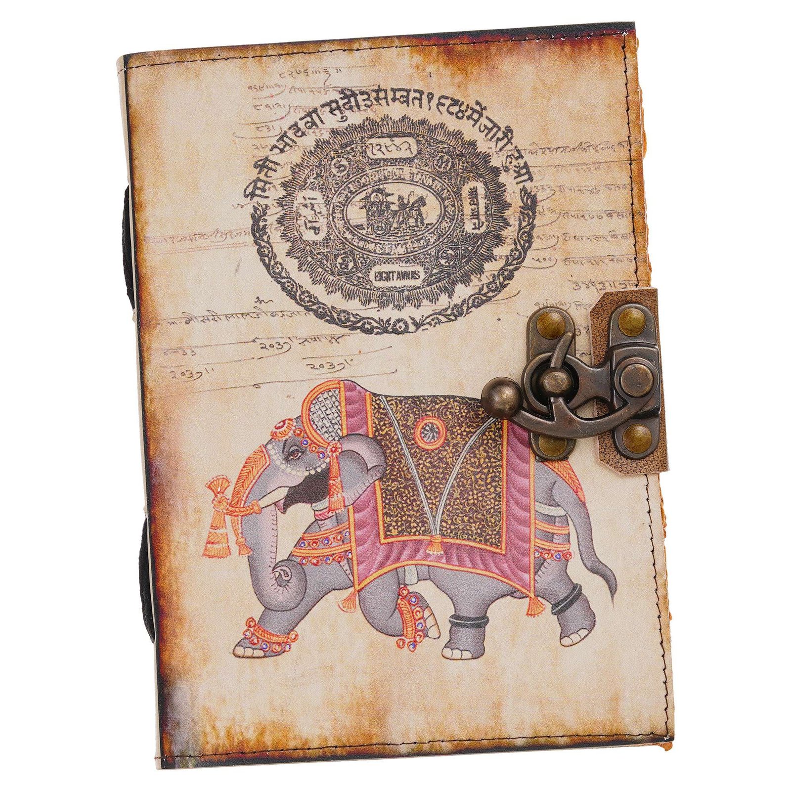 Vintage Handmade Genuine Leather Diary Journal | Premium Antique String Closure | 200 Handmade Unruled Pages DIARY-16 - Image 5