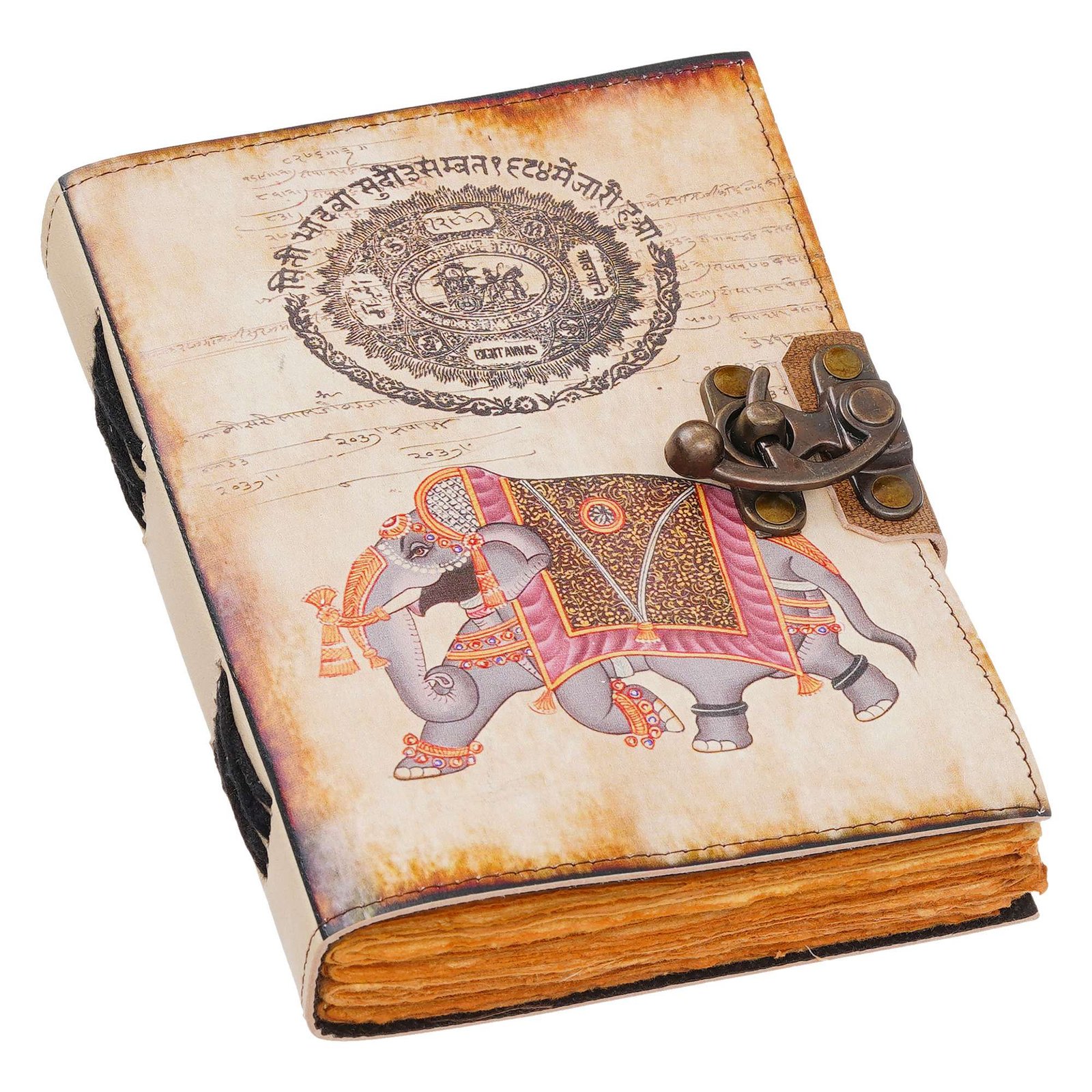 Vintage Handmade Genuine Leather Diary Journal | Premium Antique String Closure | 200 Handmade Unruled Pages DIARY-16 - Image 2