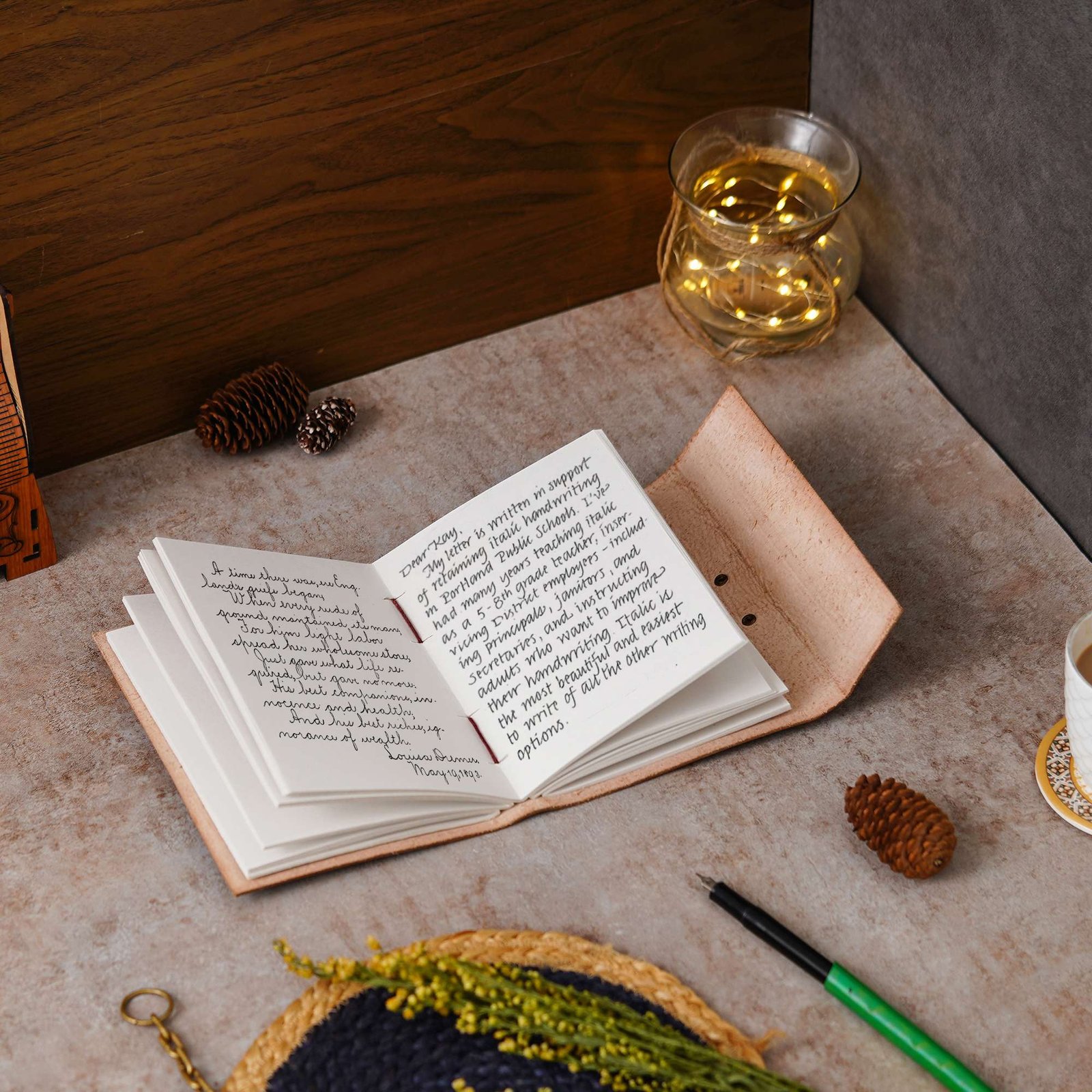Vintage Handmade Genuine Leather Diary Journal | Premium Antique String Closure | 200 Handmade Unruled Pages DIARY-29 - Image 3