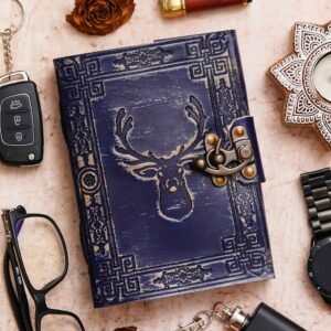 Vintage Handmade Genuine Leather Diary Journal | Premium Antique String Closure | 200 Handmade Unruled Pages DIARY-33