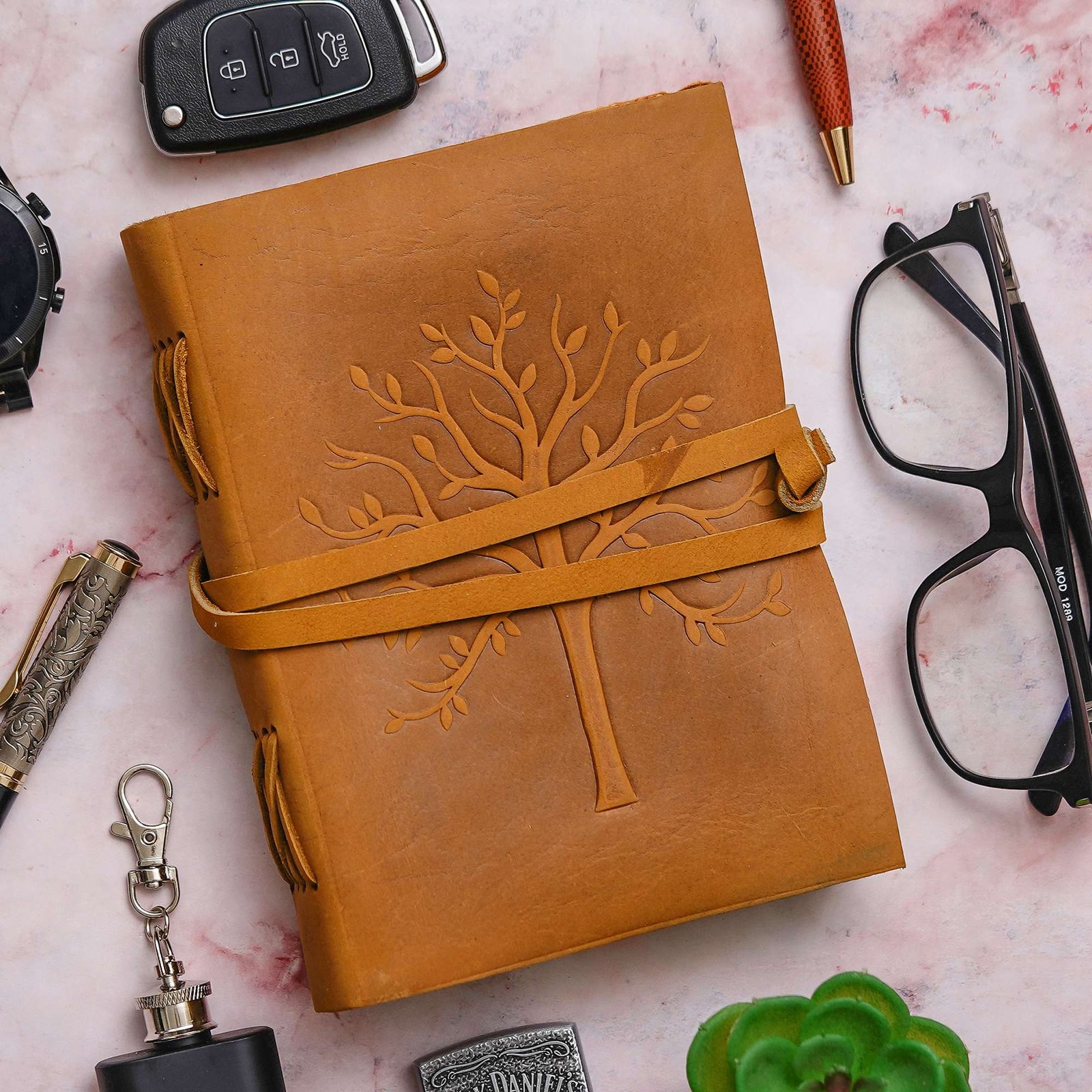 Vintage Handmade Genuine Leather Diary Journal | Premium Antique String Closure | 200 Handmade Unruled Pages DIARY-01